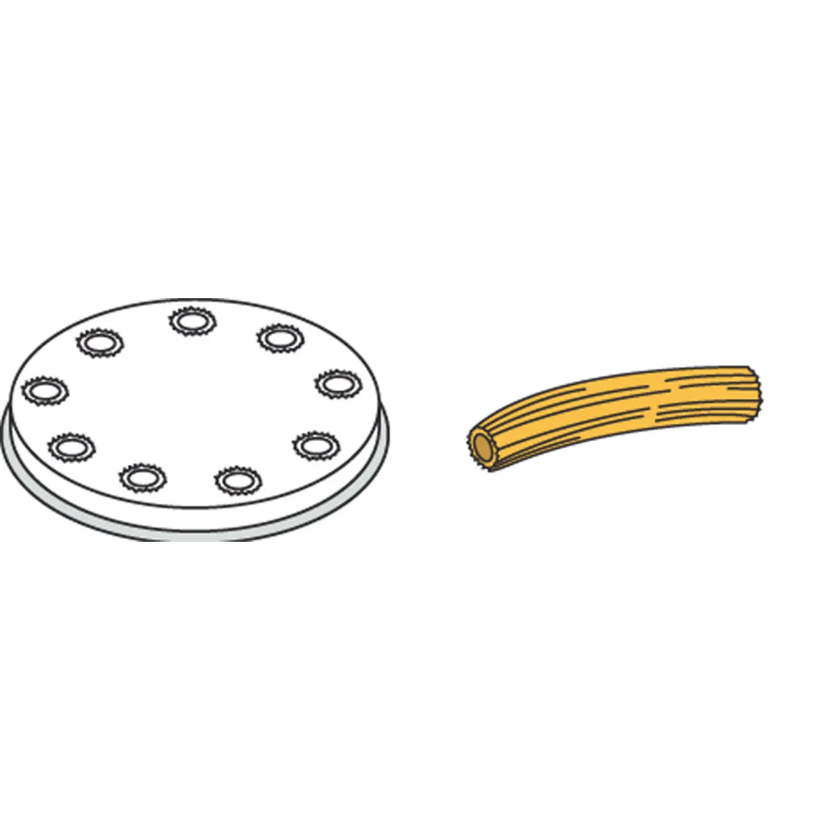 Pasta-Scheibe Ø 57 mm Bucatini für Nudelmachine PF25E/PF40E