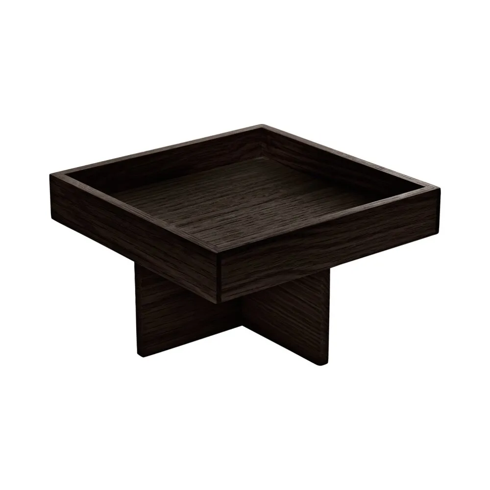 PLAYGROUND ANANTI Menage quadratisch auf Fuß Wenge 8cm Höhe, 18x18cm