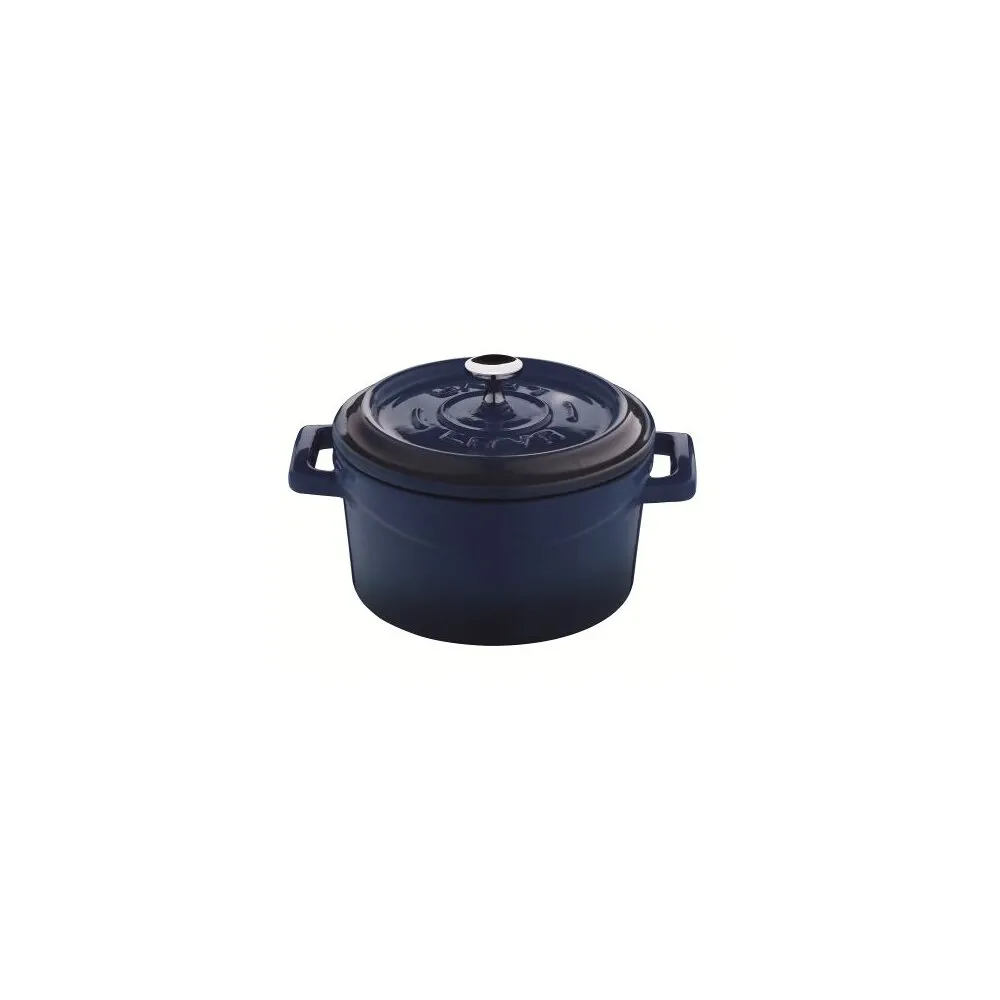 Playground Cocotte rund blau 10 cm mit Deckel