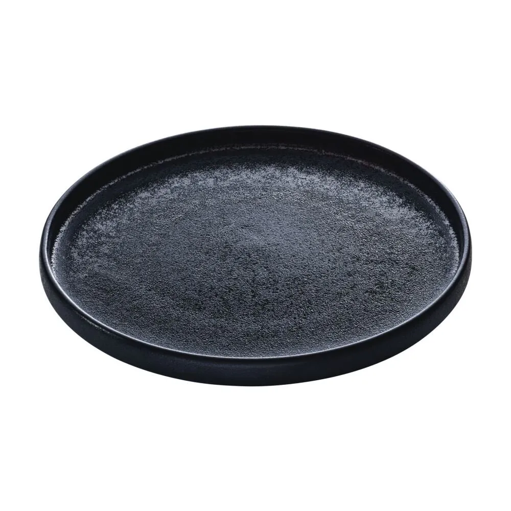 Playground NARA Teller flach rund schwarz 27 cm
