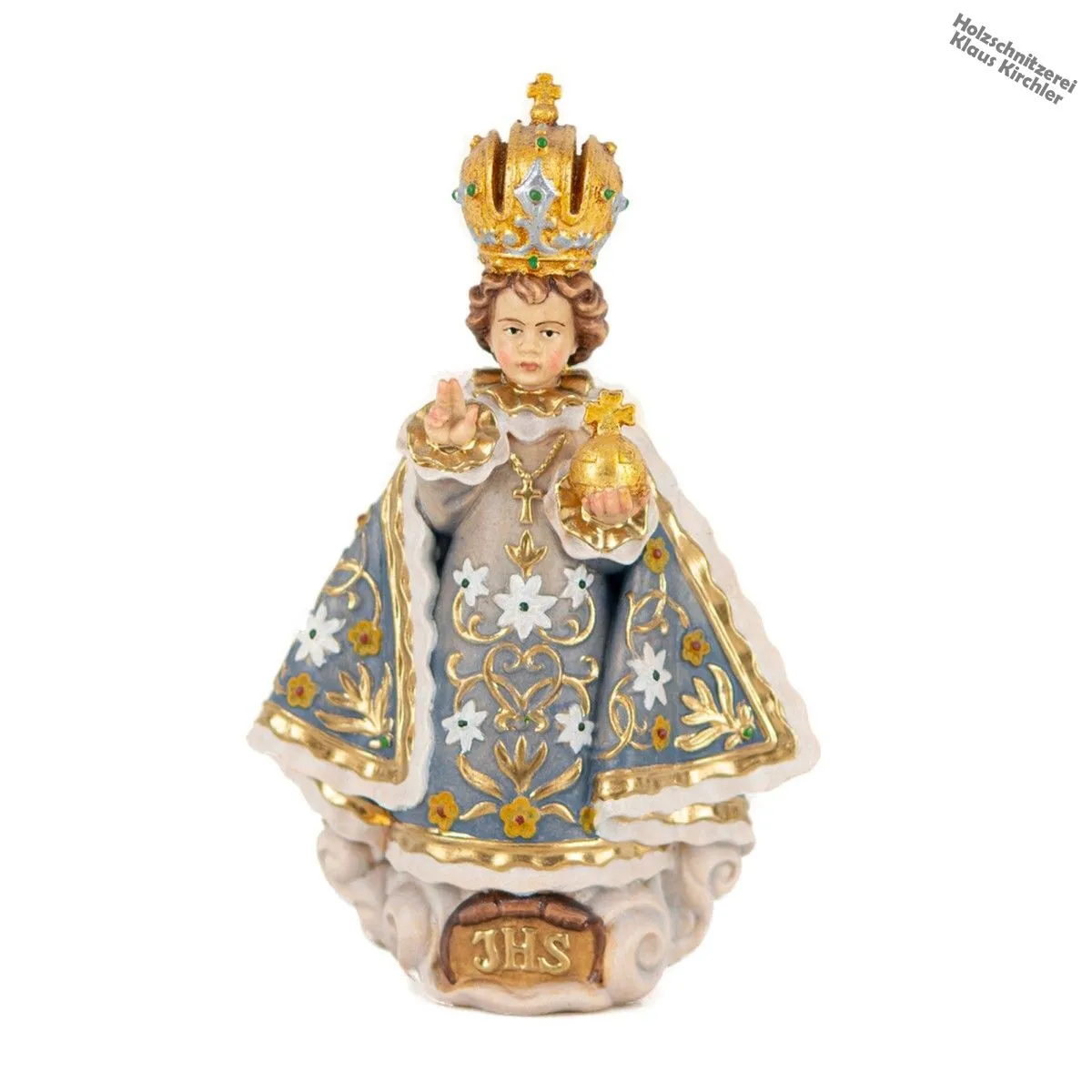 Prager Jesulein - bemalt blau (Sonderedition) - 18 cm