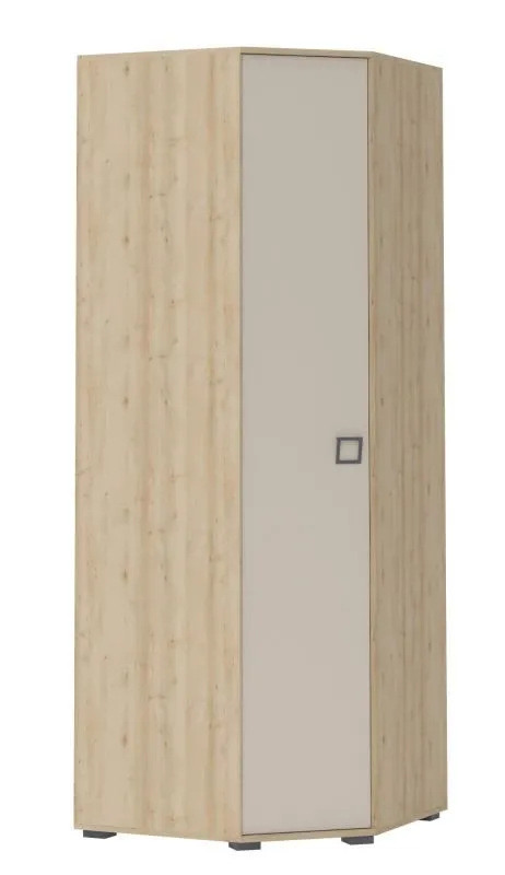 Drehtürenschrank / Eckkleiderschrank 20, Farbe: Buche / Creme - 236 x 86 x 86 cm (H x B x T)