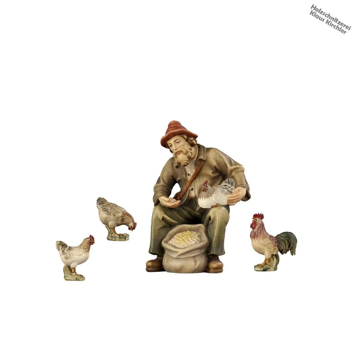 RA Hirt sitzend mit Hennen