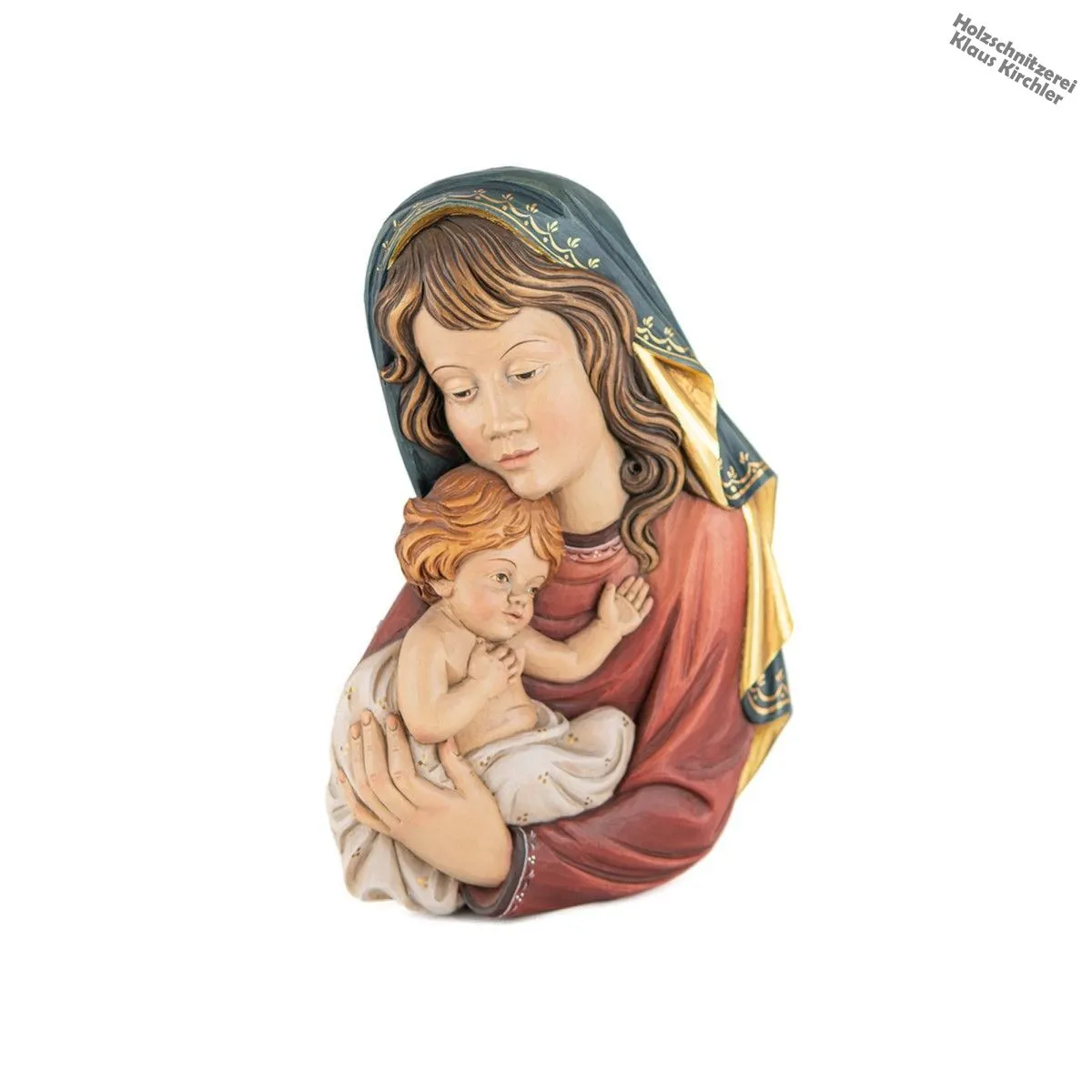 Relief Madonna mit Kind - bemalt - 36 cm