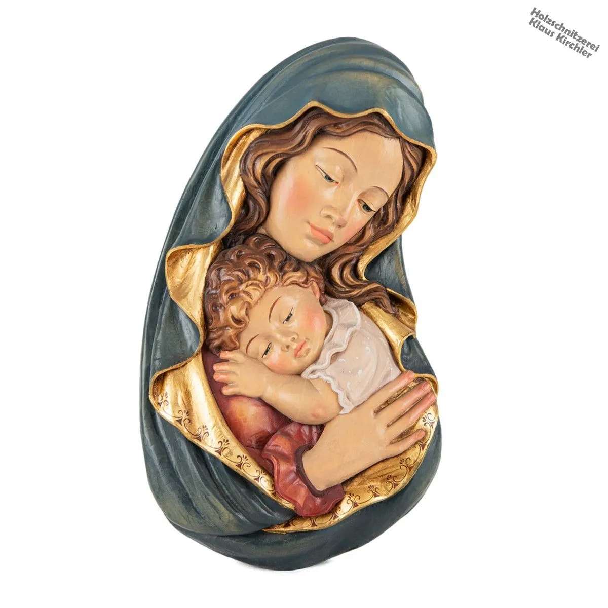 Relief Madonna mit Kind - bemalt - 45 cm