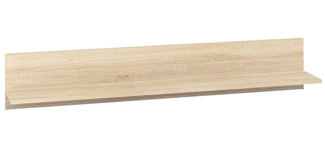 Hängeregal / Wandregal Mesquite 16, Farbe: Sonoma Eiche hell / Sonoma Eiche Trüffel - Abmessungen: 22 x 138 x 19 cm (H x B x T)