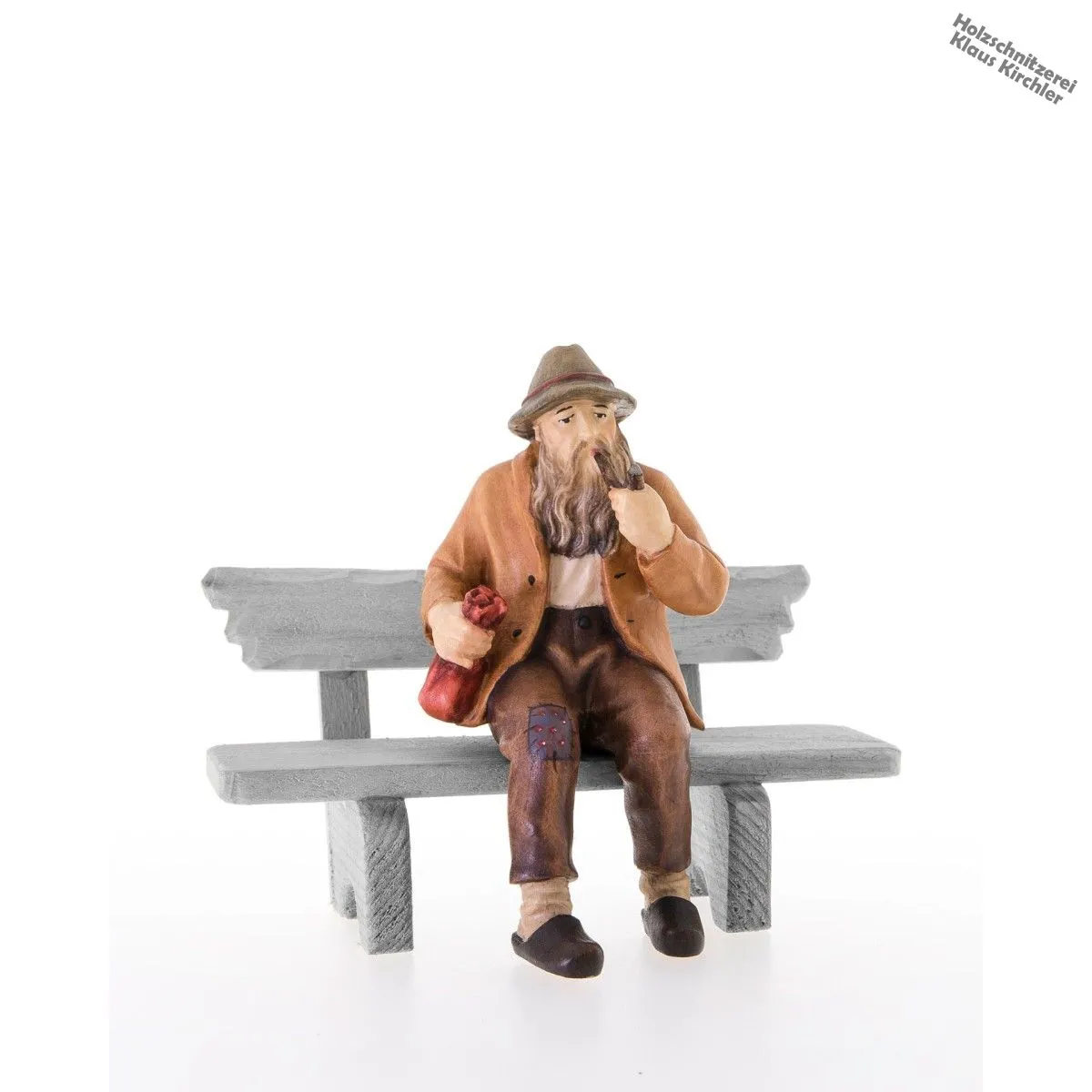 Sitzenser Mann ohne Bank