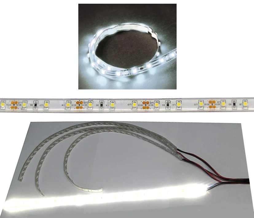 0,5m LED Streifen Weiss 5000K Kaltweiss 12V Stripe 2,2W mit SMD-LEDs