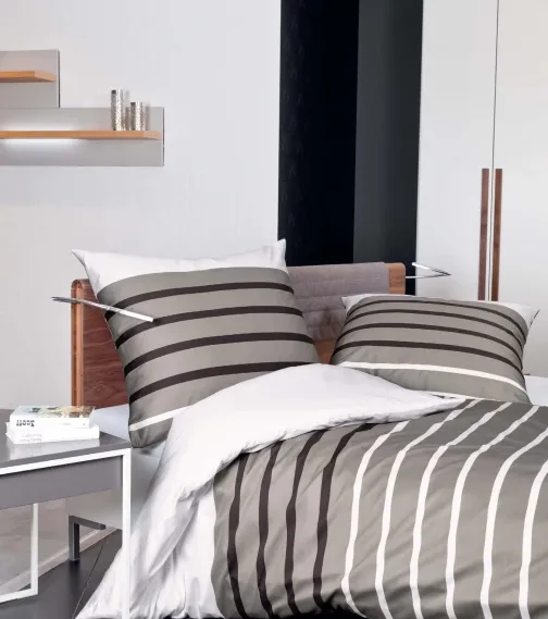 Mako Satin Bettwäsche Palermo taupe braun