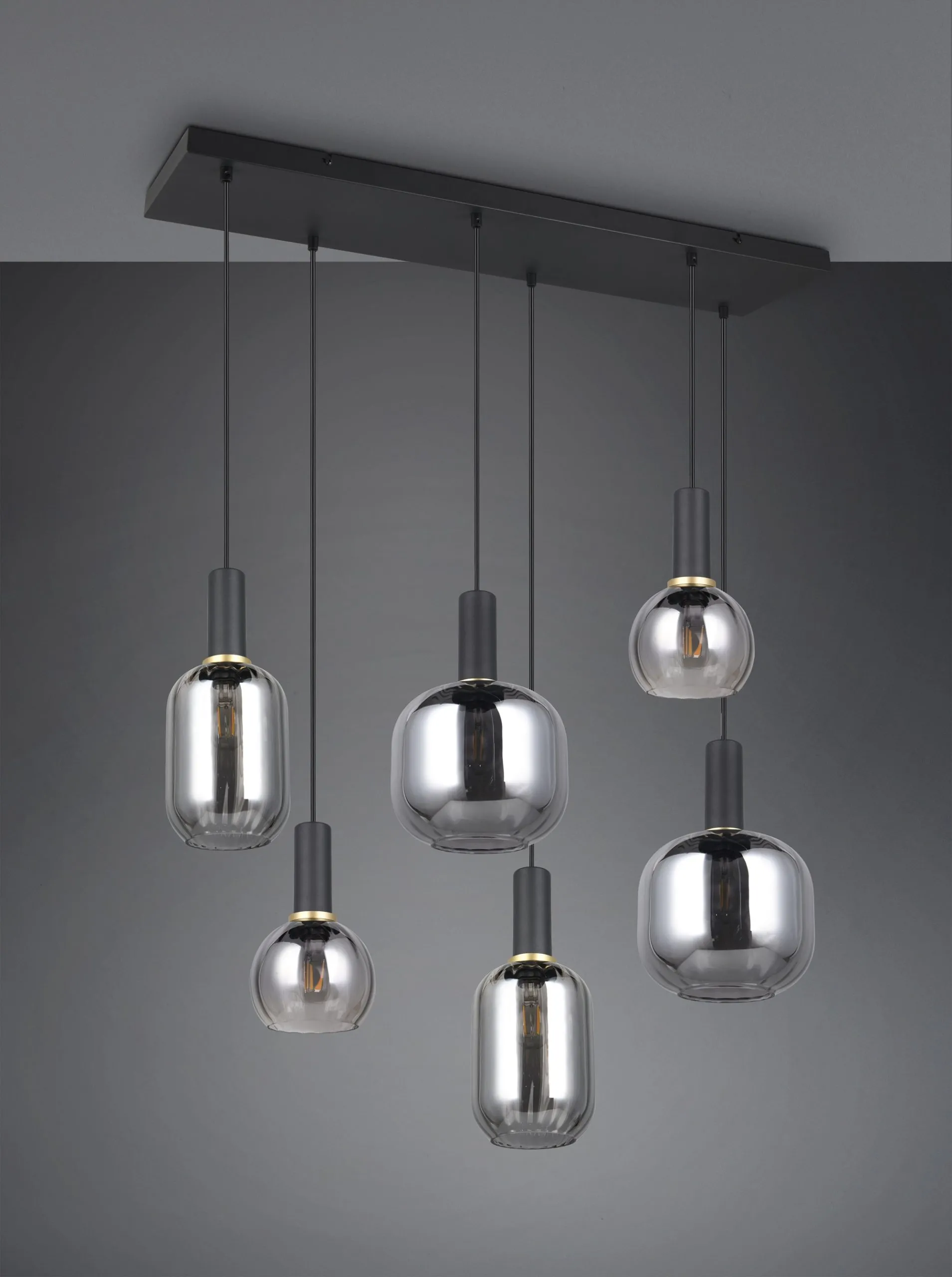 Pendelleuchte Metall Schwarz