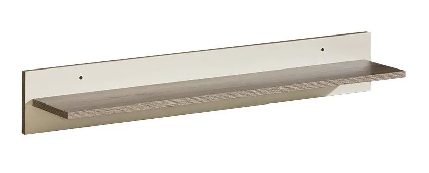 Hängeregal Cavalla 08, Farbe: Eiche / Creme - Abmessungen: 15 x 96 x 20 cm (H x B x T)