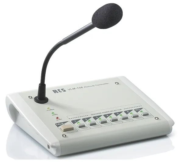 VLM106WO = 6-Zonen Mikrofon Sprechstelle ohne Steuerplatine RJ45 Busmikrofon