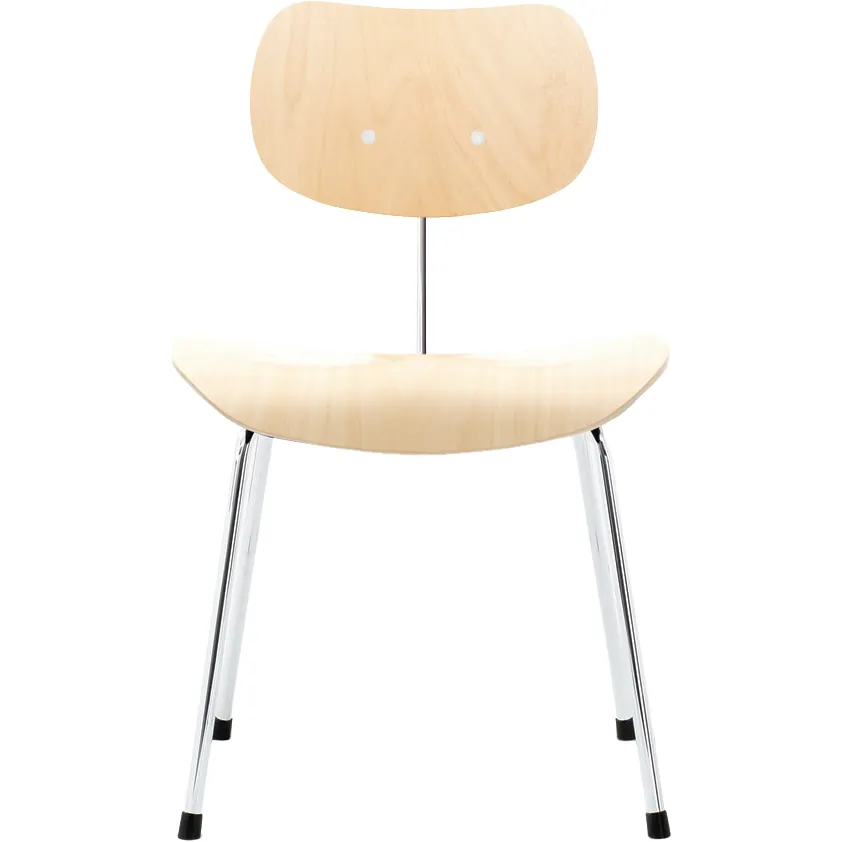 Stuhl SE 68 (Holz Natur / Chrom) von Wilde+Spieth