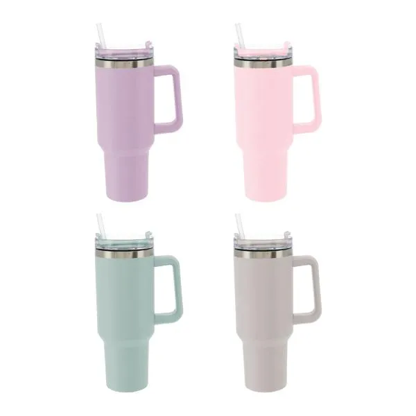 Thermobecher inkl. Trinkhalm