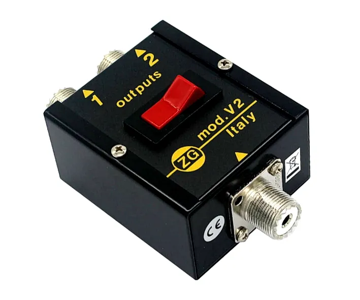 2-fach Antennenschalter Antennenweiche mit SO239 bzw PL259 Buchsen